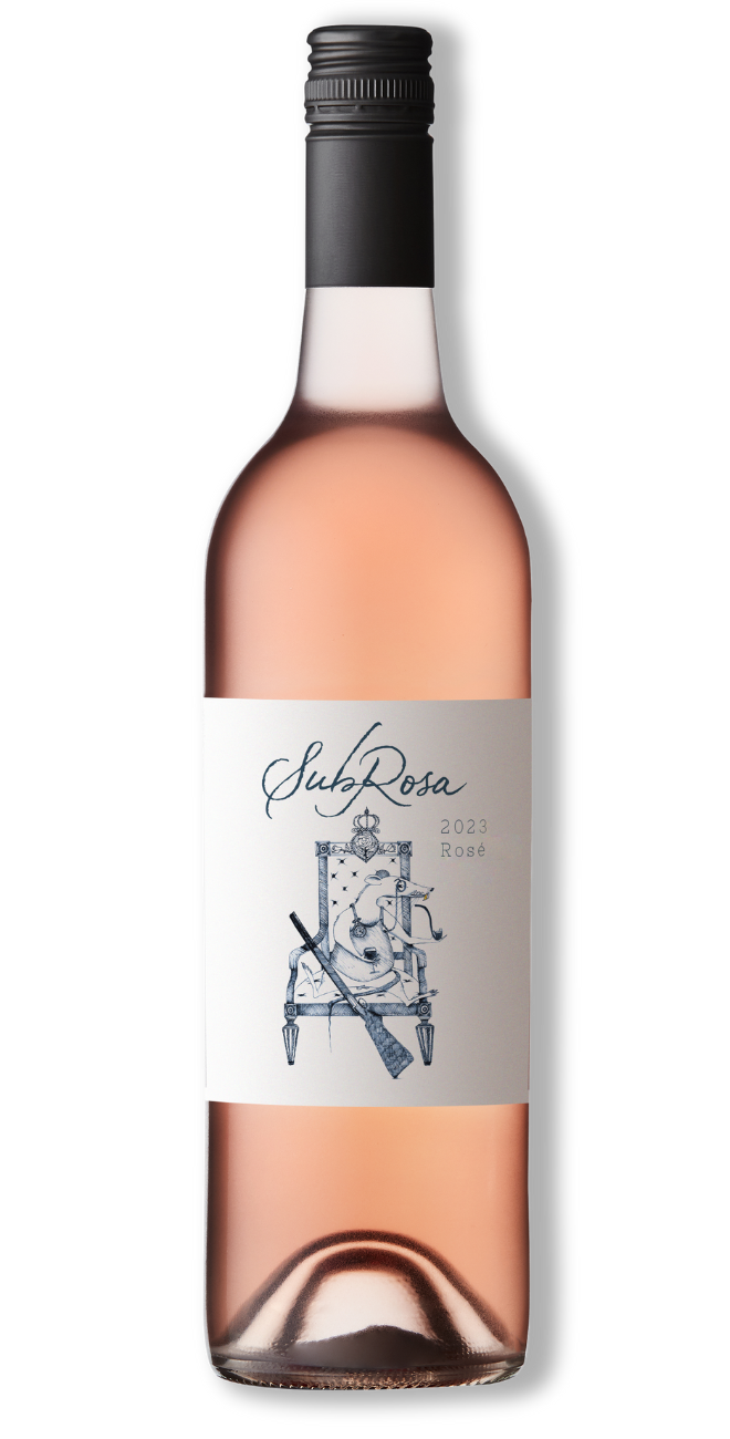 Bottle of SubRosa Rose wine