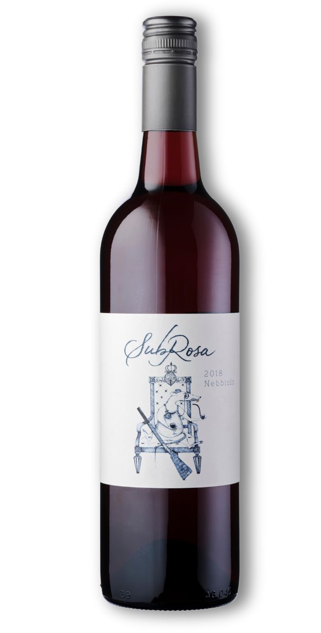 bottle image of the subrosa 2018 pyrenees nebbiolo