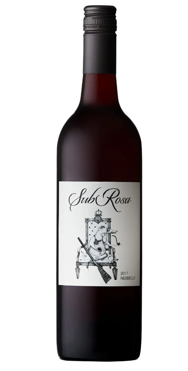 bottle of the 2017 subrosa pyrenees nebbiolo