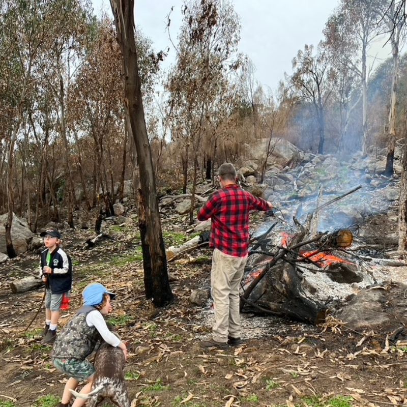 adam louder and sons clearing the bush in the grampians